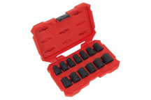 Impact Socket Set 13pc 1/2"Sq Drive Lock-On™ 6pt Metric
