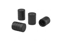 Sealey Aluminium Valve Cap 4pc Black Anodised