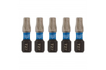 TX-STAR Impact Screwdriver Bits T27 x 25mm 1/4" Hex 5pk