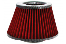 Universal Red Carbon Mesh Air Filter Fits 60/70mm Pipes