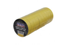 PVC Insulating Tape 19mm x 20m Yellow Pack of 10