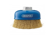 Draper Brassed Steel Crimped Wire Cup Brush 100mm M14