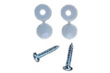 Number Plate Screws & Covers White