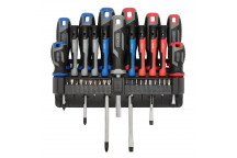 Draper Screwdriver Set with Wall Mountable Rack (37pc)