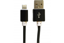 Simply Power USB Iphone 5/6/7/8/X 1.5m  Braided Cable Black
