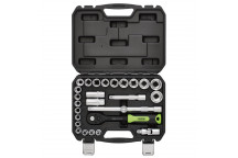 Draper Metric Deep Impact Socket Set 1/2" Sq. Dr. (27pc)