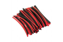 Sealey Heat Shrink Tubing Black & Red 200mm 100pc