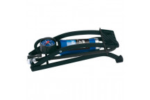 Draper Single Cylinder Foot Pump With Pressure Gauge