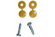 Number Plate Screws & Covers Yellow