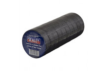 Sealey PVC Insulating Tape 19mm x 20m Black 10 Pack