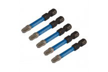 PZ3 Type Impact Screwdriver Bits 3 x 50mm 1/4" Hex 5pk