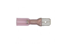 Heat Shrink Push-On Terminal 6.3mm Male Red Pack of 25