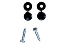 Number Plate Screws & Covers Black