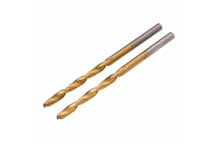 HSS Titanium Nitride Coated Drill Bit 4 x 75mm Pack of 2