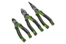 Sealey Pliers Set High Leverage - Hi-Vis Green  3pc