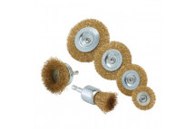 Draper Brassed Steel Crimped Wire Brush Set (6pc)