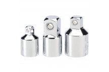 Draper Expert Socket Converter Set Polished Chrome (3pc)