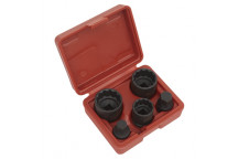 Impact Hub Socket & Socket Bit Set 12-Point 1/2"Sq Drive 5pc