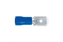 Sealey Push-On Terminal 6.3mm Male Blue Pack of 100