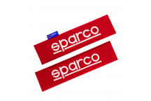 Sparco Seat Belt Pads- Red ( Pack of 2 )
