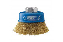 Draper Brassed Steel Crimped Wire Cup Brush 65mm M14