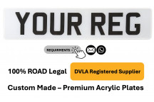 Plate Std. White 520 X 111- Click here for Info Required