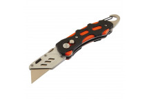 Draper Folding Trimming Knife with Belt Clip- Orange