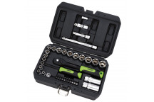 Draper HI-TORQ Metric Socket & Bit Set 1/4" 3/8"Sq Dr(48pc)