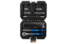 Draper HI-TORQ Metric Socket & Bit Set 1/4" Sq. Dr. (40pc)