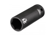 Draper HI-TORQ Deep Impact Socket 1/2" Sq. Dr. 21mm