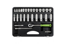 Sealey Socket Set 3/8"Sq Drive 6pt WallDrive® Metric (28pc)