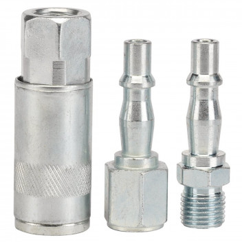 Draper 1/4" BSP Airline Coupling Set (3pc)