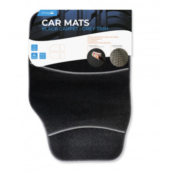 Simply Auto Grey Trim Carpet Car Mats