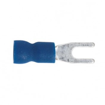 Sealey Easy-Entry Fork Terminal Ø3.7mm 4BA Blue Pack of 100