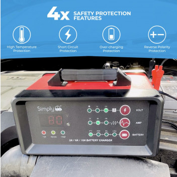 6/12V 10A/6A/2A Premium Metal Cased Battery Charger