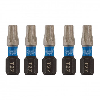 TX-STAR Impact Screwdriver Bits T27 x 25mm 1/4" Hex 5pk