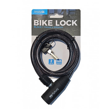 Simply Cycling Black Cable Bike Lock 80cm