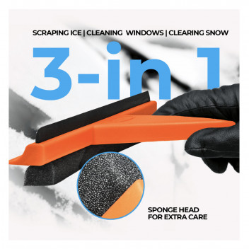 Simple Auto 3-1 Ice Scraper- Blue