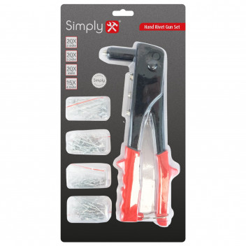 Simply Tools Hand Rivet Gun With 75 Rivets