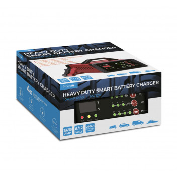 6/12V 10A/6A/2A Premium Metal Cased Battery Charger