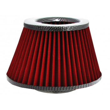 Universal Red Carbon Mesh Air Filter Fits 60/70mm Pipes