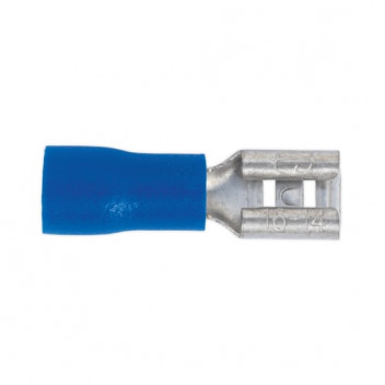 Sealey Push-On Terminal 4.8mm Female Blue Pack of 100