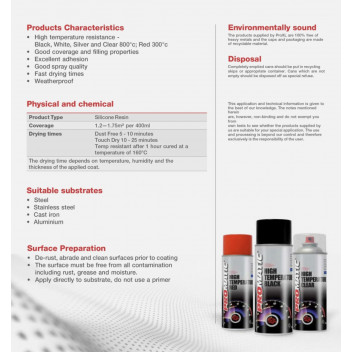 Promatic High Temp Black Aero. 500ml