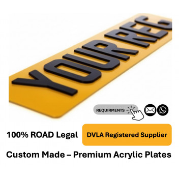 4D Plate Yellow Std.520 X 111- Click here for Info Required