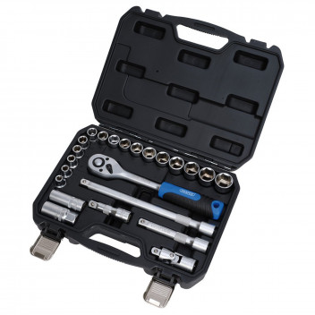 Draper HI-TORQ Metric Socket Set 1/2" Sq. Dr. (23pc)