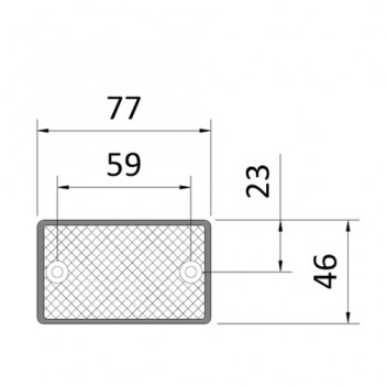 Maypole Reflector Clear Rectangular