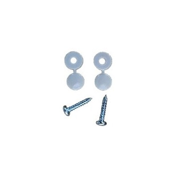 Number Plate Screws & Covers White