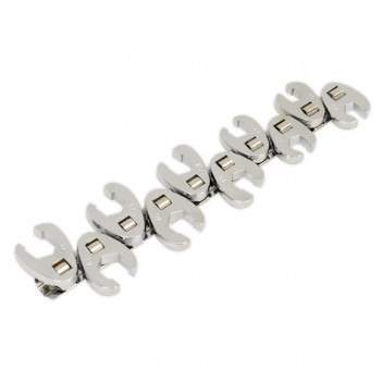 Crow's Foot Wrench Set 10pc Flare Nut 3/8"Sq Drive Metric