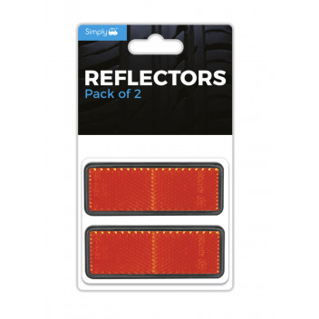 Simply Auto 2PK Red Reflector 85*30mm