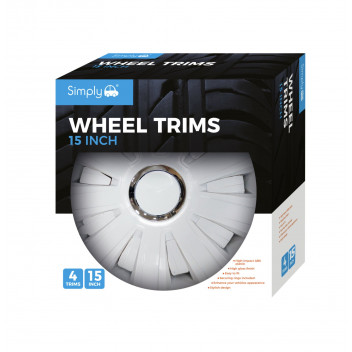 Simply Auto Inferno White 15 Inch (4 per box)